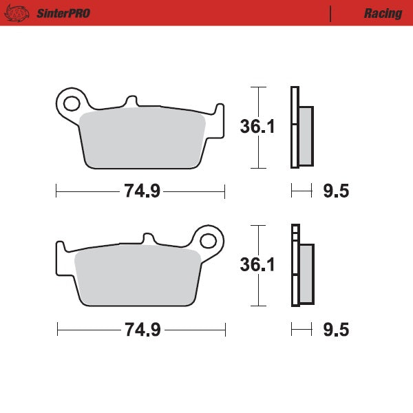 Moto-Master Motorcycle Brake Pads 091811