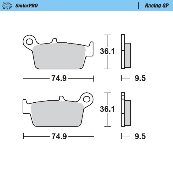 Moto-Master Motorcycle Brake Pads 091812