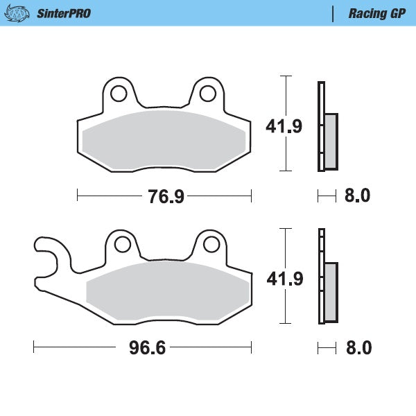 Moto-Master Motorcycle Brake Pads 091912