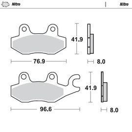 Moto-Master Motorcycle Brake Pads 092621