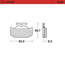 Brake Pad for Yamaha DR 650 S SE (1989–2024) - Moto-Master 092811