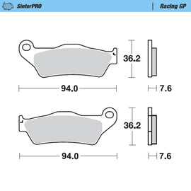 Moto-Master Motorcycle Brake Pads 093012