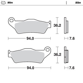 Moto-Master Motorcycle Brake Pads 093021