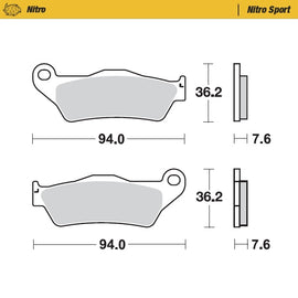 Moto-Master Motorcycle Brake Pads 093022