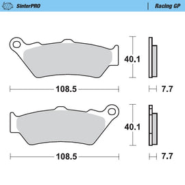 Moto-Master Motorcycle Brake Pads 093112