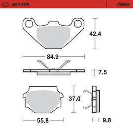 Moto-Master Motorcycle Brake Pads 093311