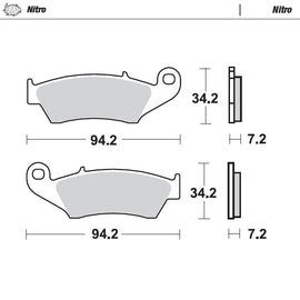 Moto-Master Motorcycle Brake Pads 093421