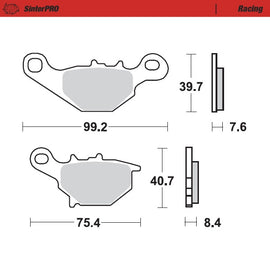 Brake Pad for Suzuki RM 80 (1996–2004) - Moto-Master 093511
