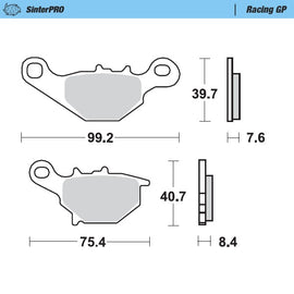 Brake Pad for Suzuki RM 80 (1996–2004) - Moto-Master 093512