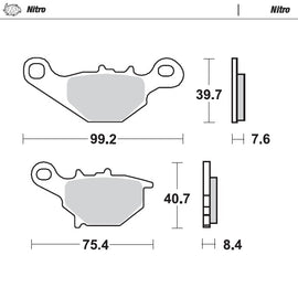 Brake Pad for Suzuki RM 80 (1996–2004) - Moto-Master 093521