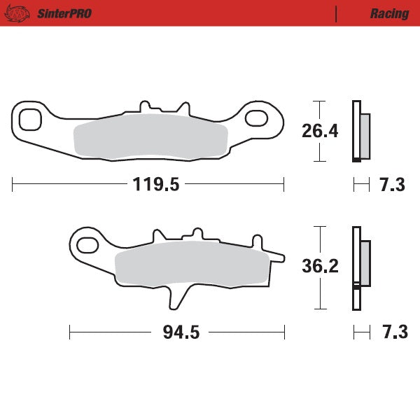 Moto-Master Motorcycle Brake Pads 093911