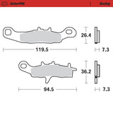 Moto-Master Motorcycle Brake Pads 093911