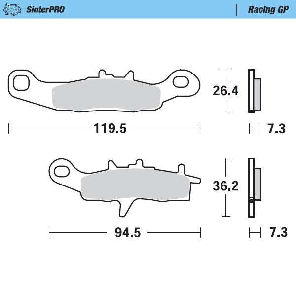 Moto-Master Motorcycle Brake Pads 093912
