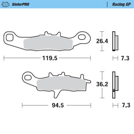 Moto-Master Motorcycle Brake Pads 093912