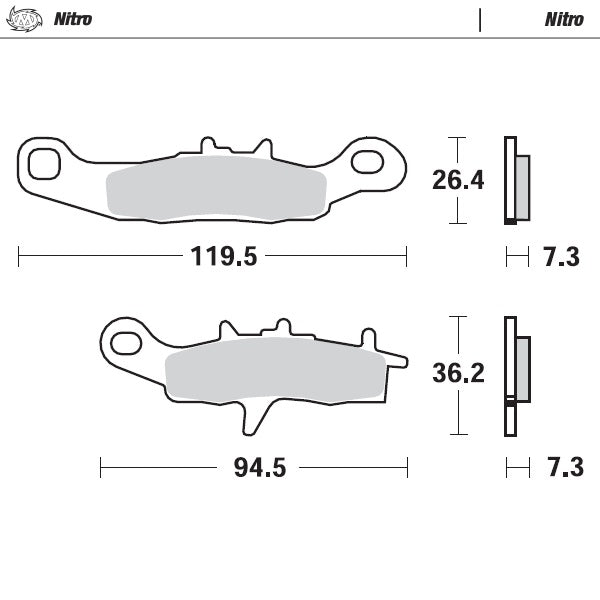 Moto-Master Motorcycle Brake Pads 093921