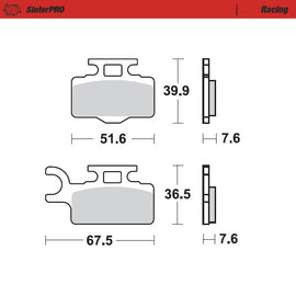 Moto-Master Motorcycle Brake Pads 094111