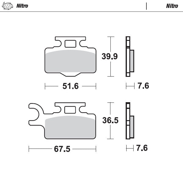 Moto-Master Motorcycle Brake Pads 094121
