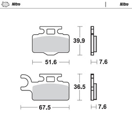 Moto-Master Motorcycle Brake Pads 094121