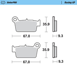 Moto-Master Motorcycle Brake Pads 094512