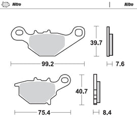 Moto-Master Motorcycle Brake Pads 094821