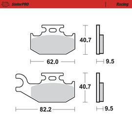 Moto-Master Motorcycle Brake Pads 095011