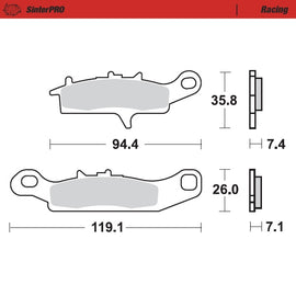 Moto-Master Motorcycle Brake Pads 095311