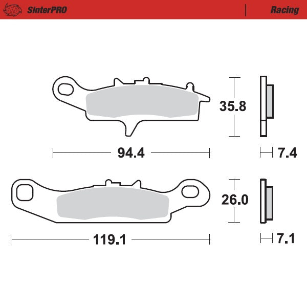 Moto-Master Motorcycle Brake Pads 095411
