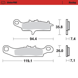 Moto-Master Motorcycle Brake Pads 095411