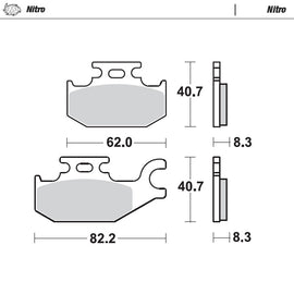 Moto-Master Motorcycle Brake Pads 095721