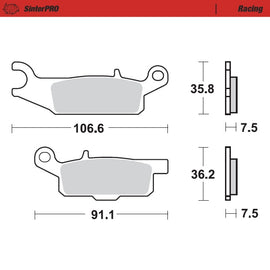 Brake Pad for Yamaha YFM 700 F Grizzly (2007–2024) - Moto-Master 095911