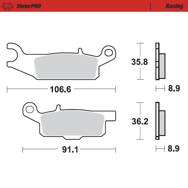 Brake Pad for Yamaha YFM 700 F Grizzly (2007–2024) - Moto-Master 096111