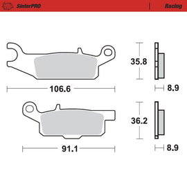 Brake Pad for Yamaha YFM 700 F Grizzly (2007–2024) - Moto-Master 096111