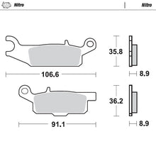 Load image into Gallery viewer, Brake Pad for Yamaha YFM 700 F Grizzly (2007–2024) - Moto-Master 096121
