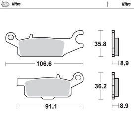 Moto-Master Motorcycle Brake Pads 096221