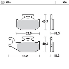 Moto-Master Motorcycle Brake Pads 096321
