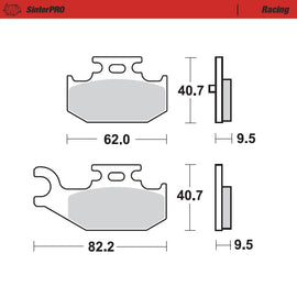 Brake Pad for Yamaha YFM 700 R Raptor (2005–2012) - Moto-Master 096411