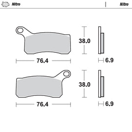 Moto-Master Motorcycle Brake Pads 096521