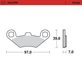 Brake Pad for Polaris Sportsman 500 6x6 (1989–2013) - Moto-Master 097511