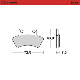 Brake Pad for Polaris TRV 4x4 500 (1989–2013) - Moto-Master 097611