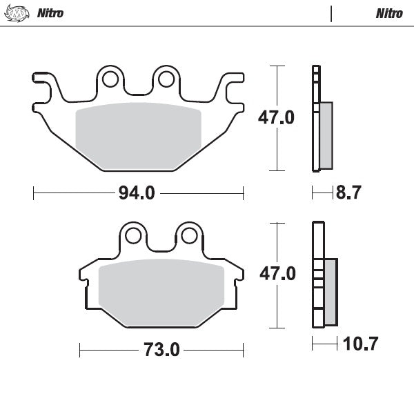 Moto-Master Motorcycle Brake Pads 098321