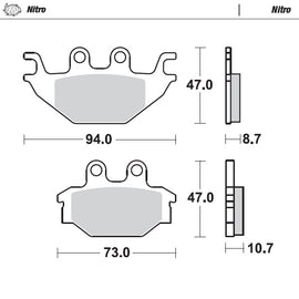 Moto-Master Motorcycle Brake Pads 098321