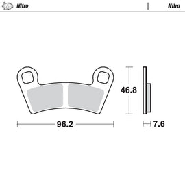 Brake Pad for Polaris RZR Trail S 900 (2008–2021) - Moto-Master 098521