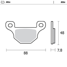 Brake Pad for Quadzilla CUV 300 E 4x4 Side by Side (Parking brake) (2008–2009) - Moto-Master 098721
