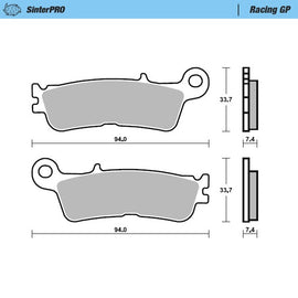 Moto-Master Motorcycle Brake Pads 099812