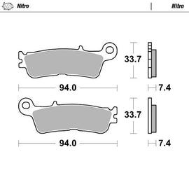 Moto-Master Motorcycle Brake Pads 099821