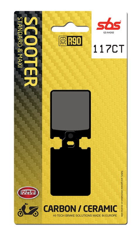 Brake Pads for Piaggio Vespa 150 Skipper (1993–2011) - SBS 117CT
