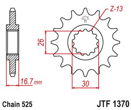 JT Steel Front Sprocket JTF1370