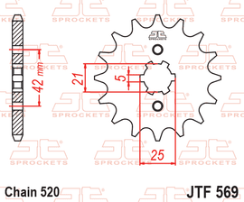 JT Steel Front Sprocket JTF569