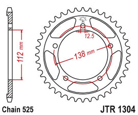 JT Steel Rear Sprocket JTR1304