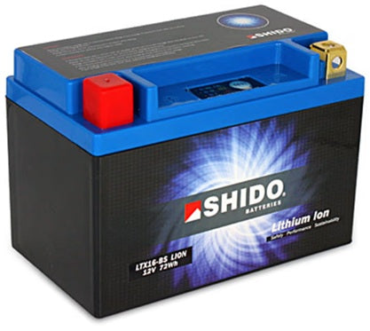 Shido Motorcycle Battery LTX16-BS LION -